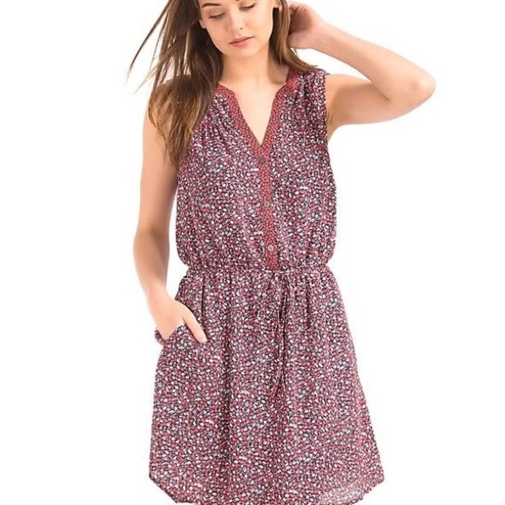 GAP Red and White Floral Mini Dress